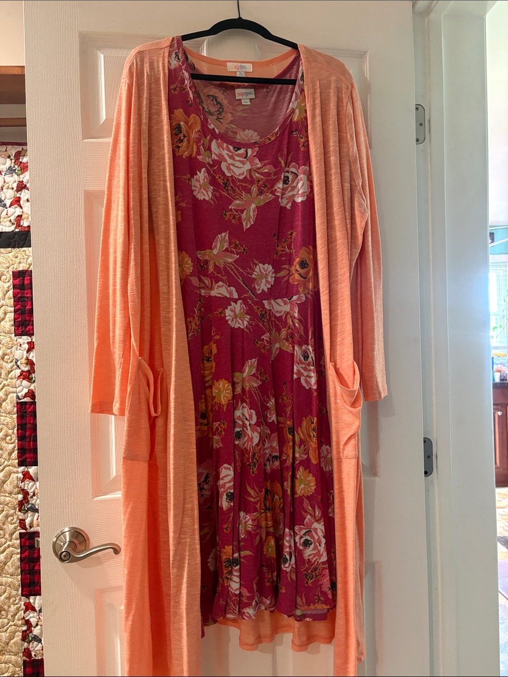 LulaRoe Nicole Dress with Sarah Cardigan